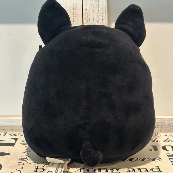 SQUISHMALLOWS Black Dog with Red Bandana Border Collie Plush Super Soft - Picture 2 of 8